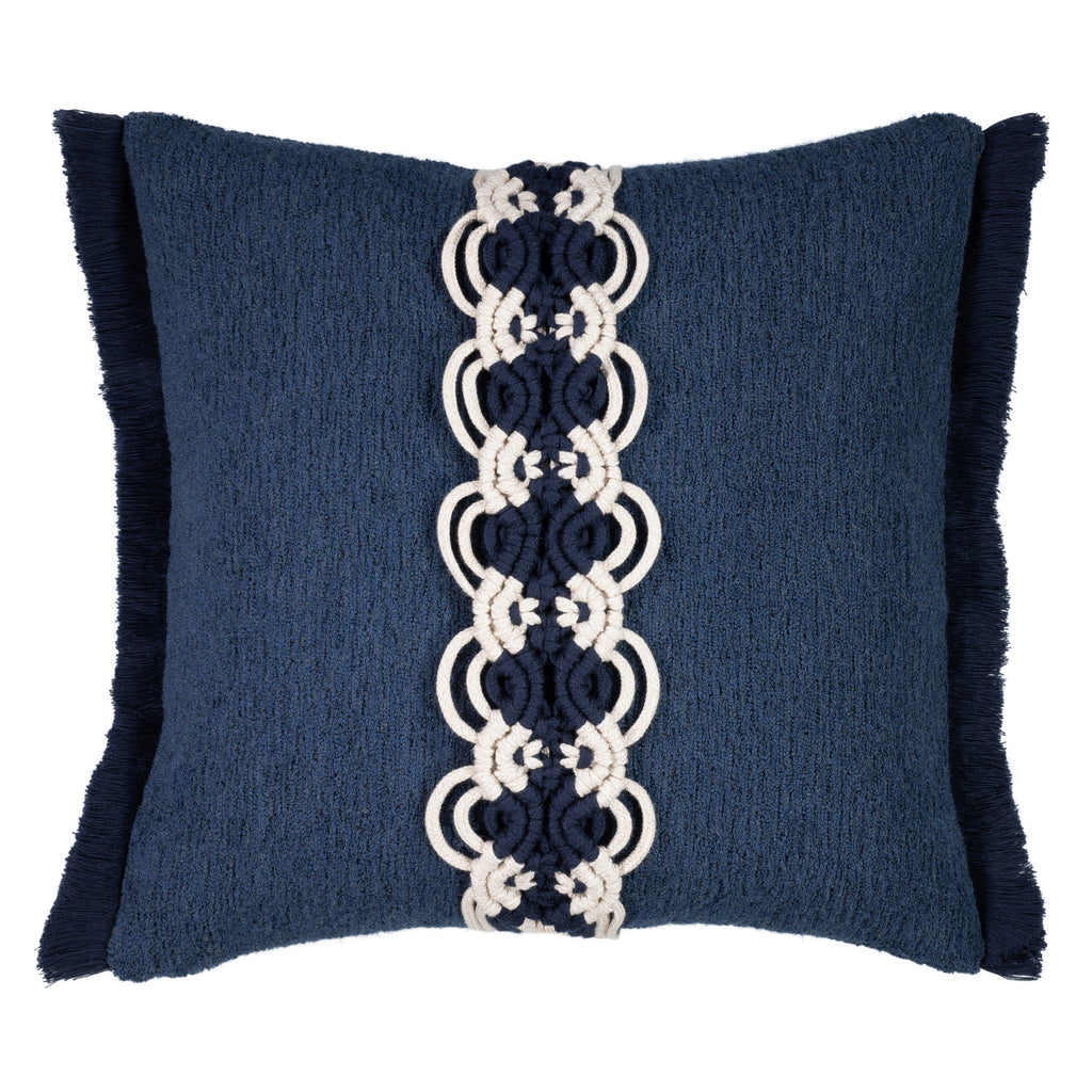 Elaine Smith 20 Square Pillow Distinction Indigo