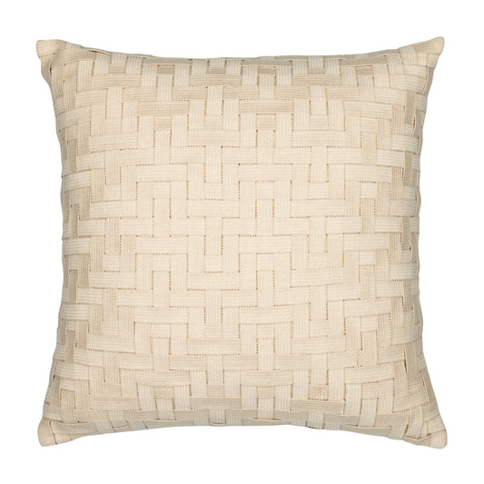 20" Square Elaine Smith Pillow Entwine Crema