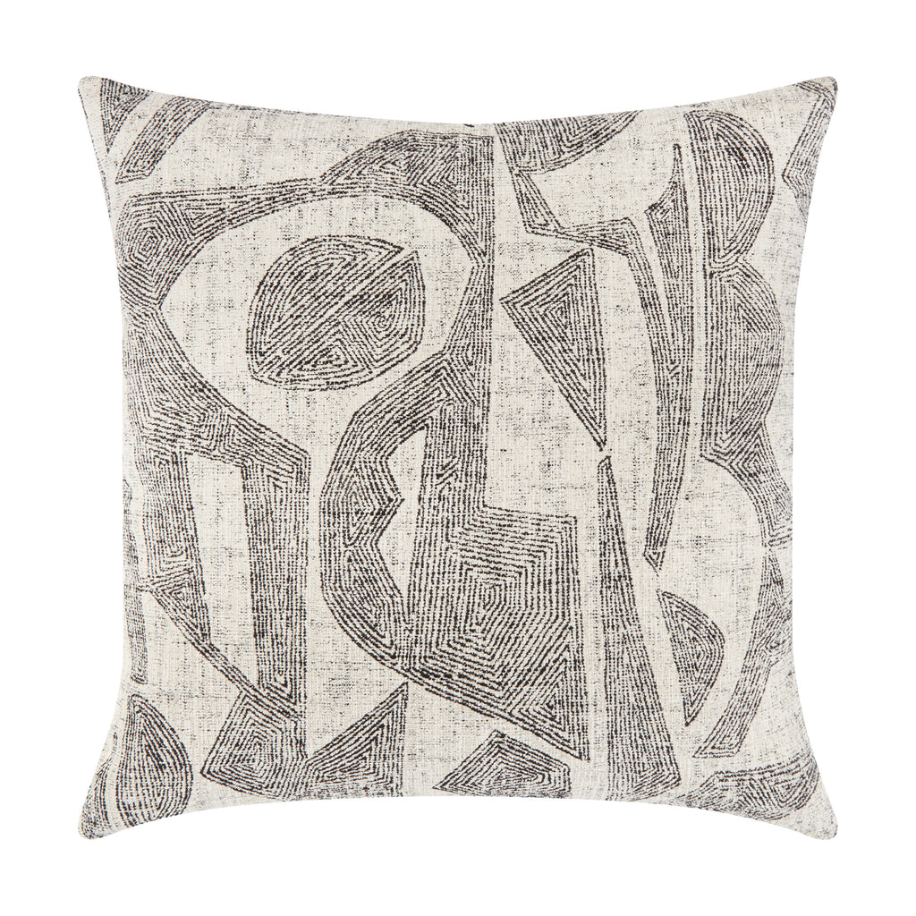 Elaine Smith 20 Square Pillow Influence Ebony