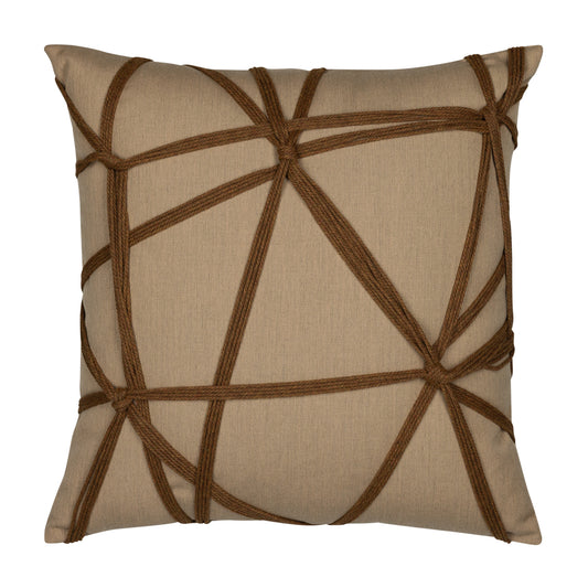 20" Square Elaine Smith Pillow Interlace Chestnut
