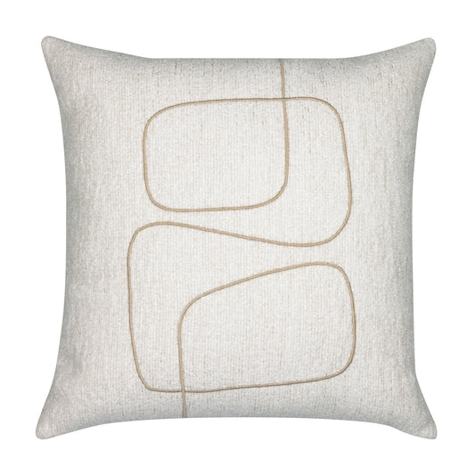 20" Square Elaine Smith Pillow Linear Luxe Oyster