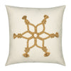 20" Square Elaine Smith Pillow Snowflake Gold