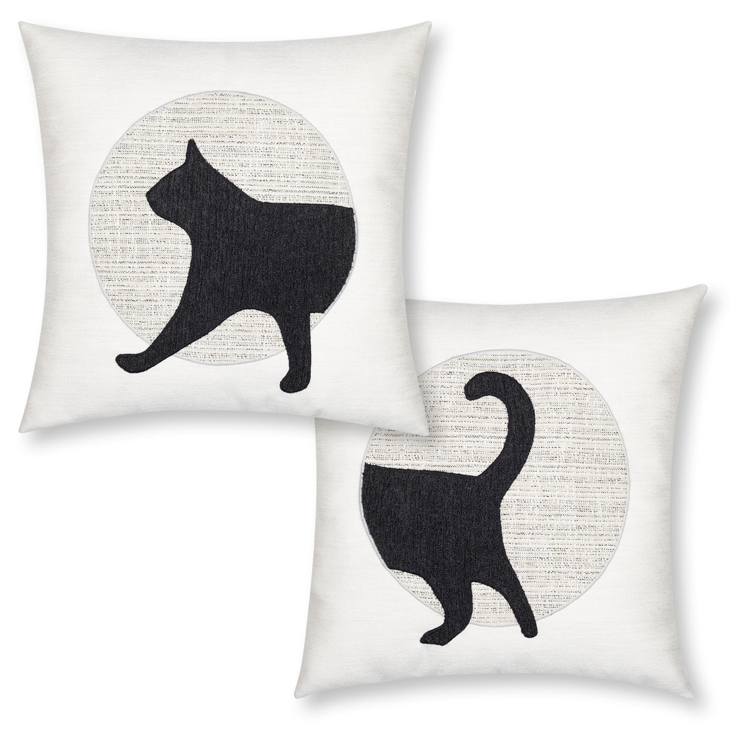 Elaine Smith 20 Square Pillow Unconditional Meow Head _ Tail, image 1