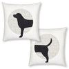 Elaine Smith 20 Square Pillow Unconditional Woof Head _ Tail