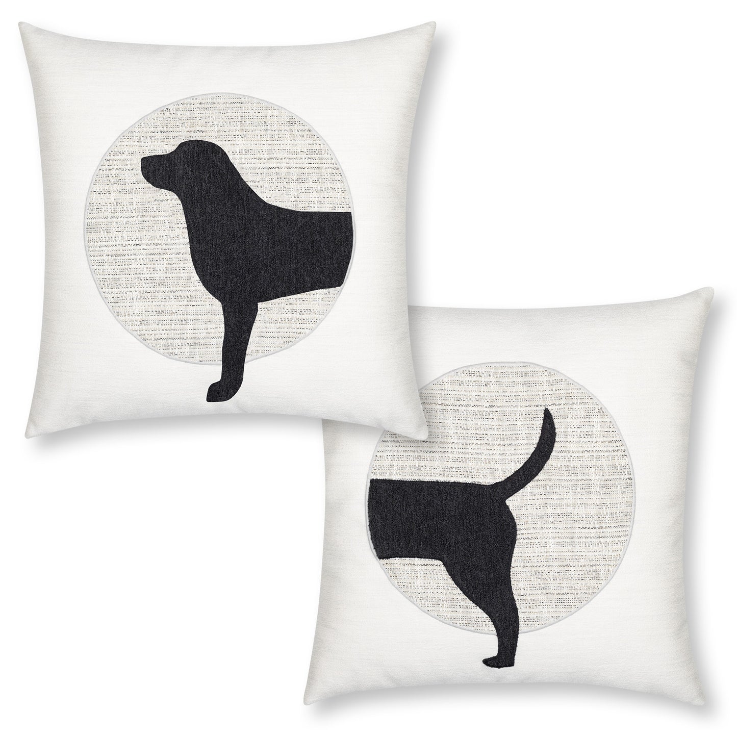 Elaine Smith 20 Square Pillow Unconditional Woof Head _ Tail, image 1