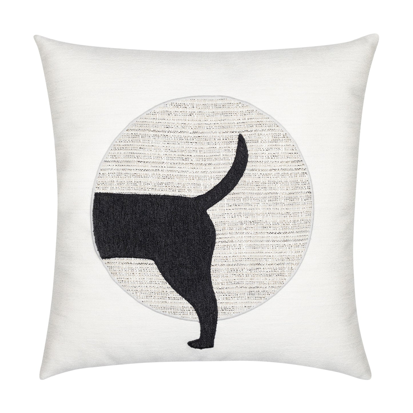 20" Square Elaine Smith Pillow  Unconditional Woof Tail