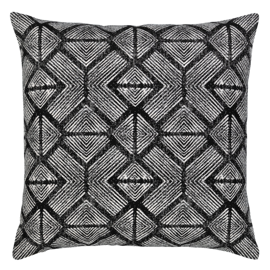 Elaine Smith 22 Square Pillow Bakuba Ebony