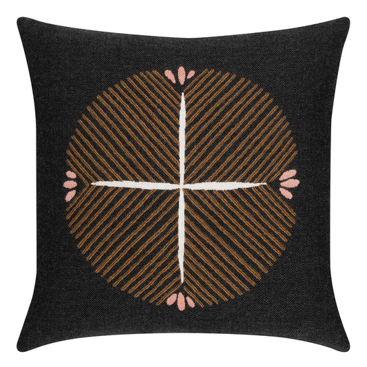 22" Square Elaine Smith Pillow  Direction Earth