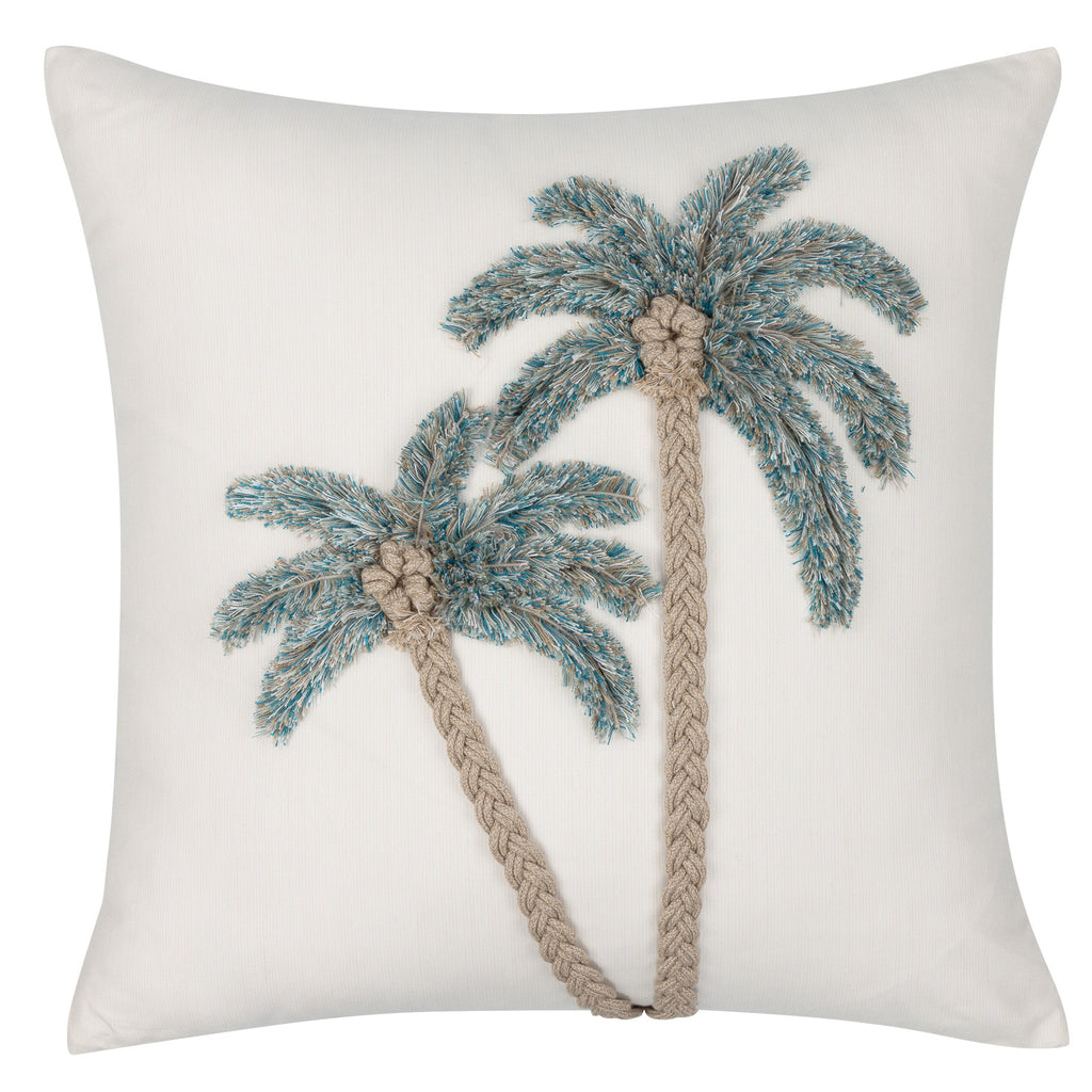 22" Square Elaine Smith Pillow Escape Aqua