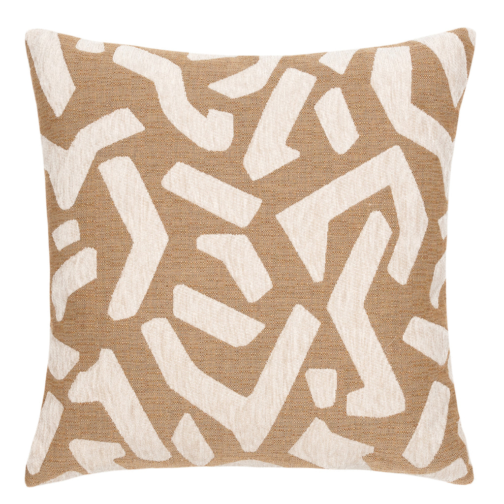 Elaine Smith 22 Square Pillow Fascination Caramel