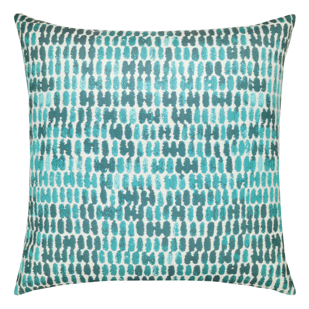 Elaine Smith 22 Square Pillow Thumbprint Aruba