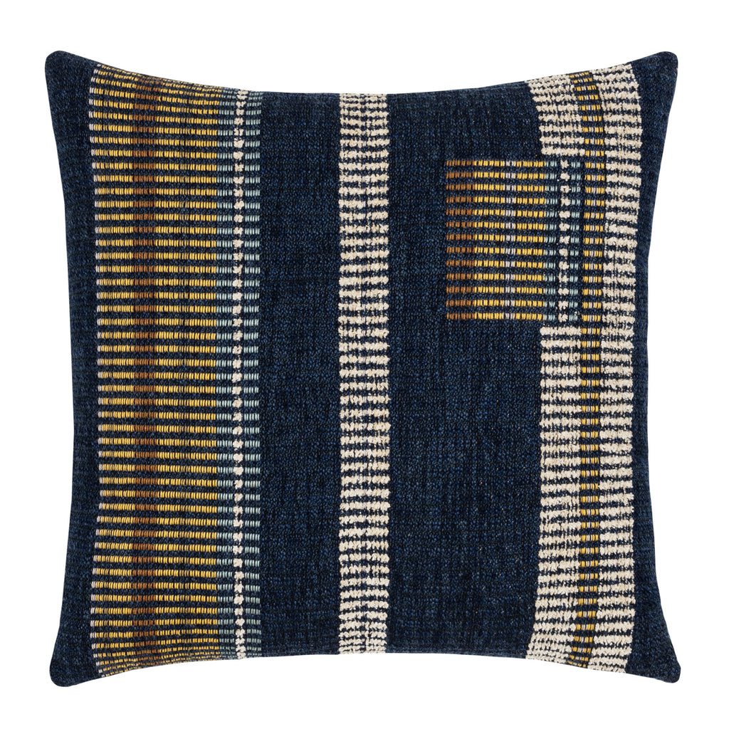 Elaine Smith 22 Square Pillow Voyage Indigo