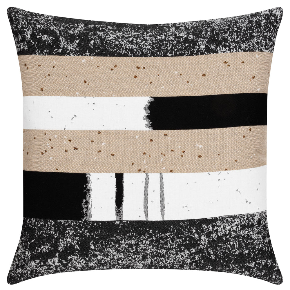 22" Square Elaine Smith Pillow  Abstract Charcoal