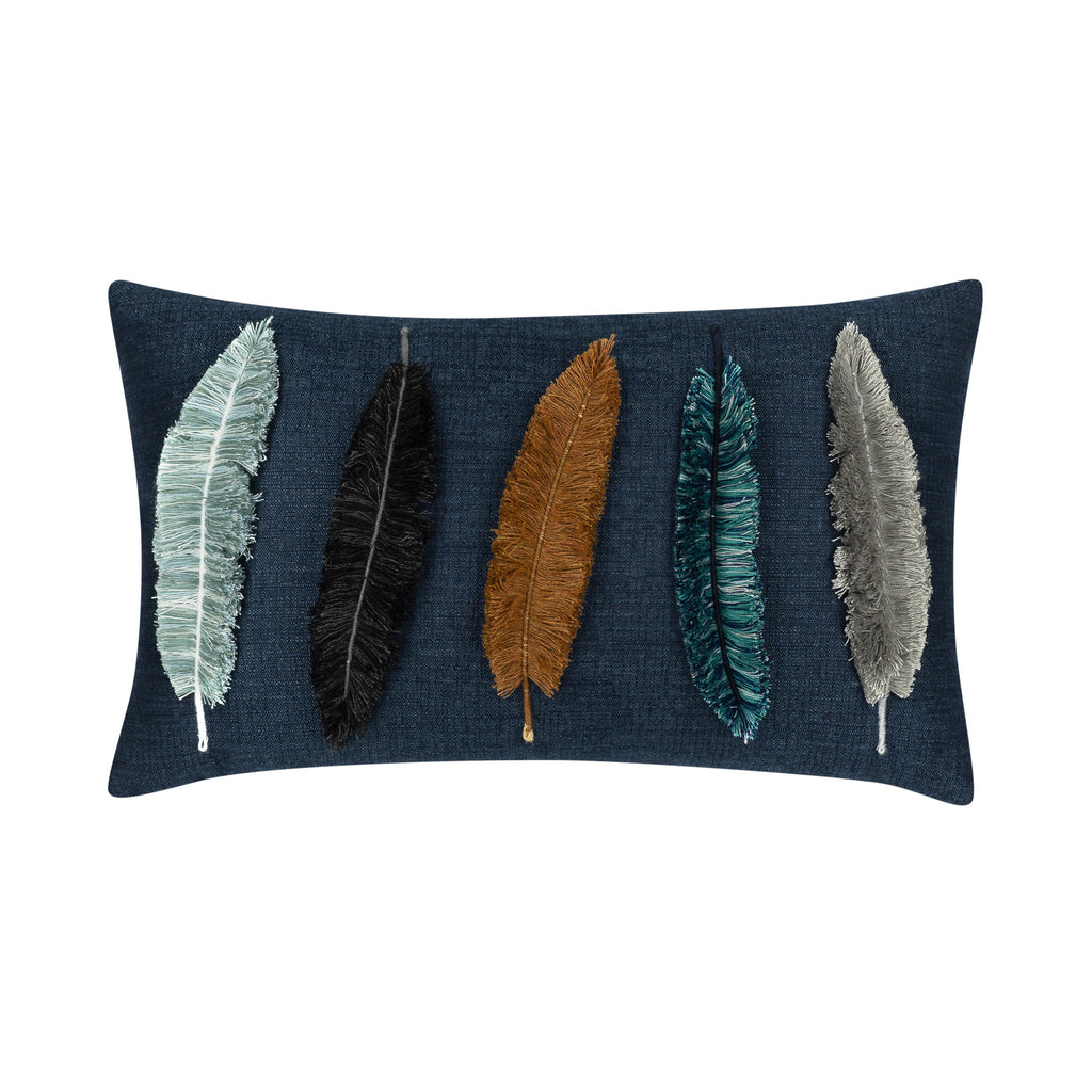 12" x 20" Elaine Smith Pillow Believe Denim