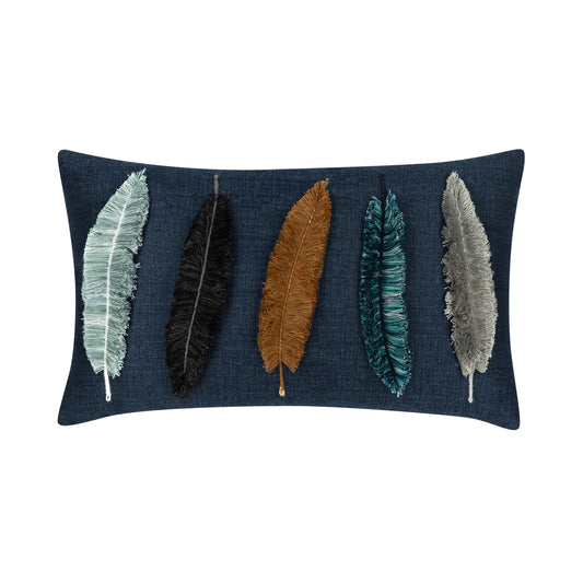 12" x 20" Elaine Smith Pillow Believe Denim