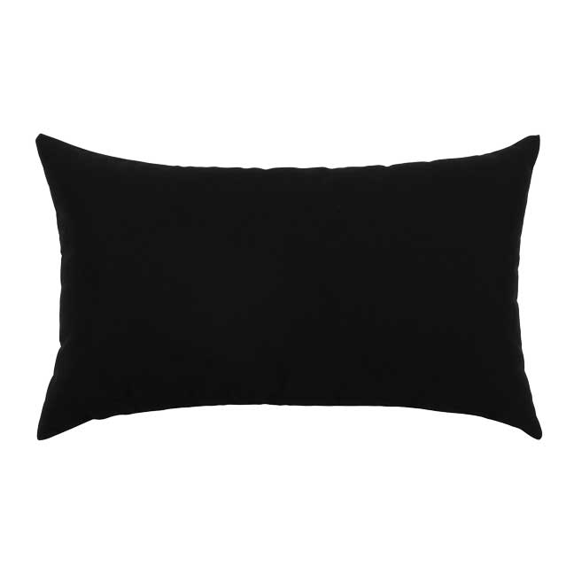 Elaine Smith Canvas Black Lunbar Pillow