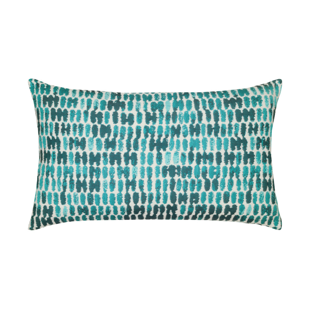 Elaine Smith Designer Lumbar Pillow Thumbprint Aruba