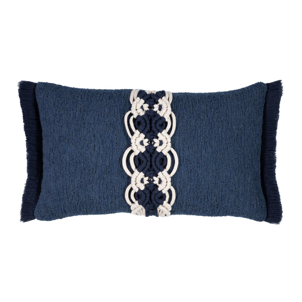 Elaine Smith Distinction Indigo Lumbar Pillow