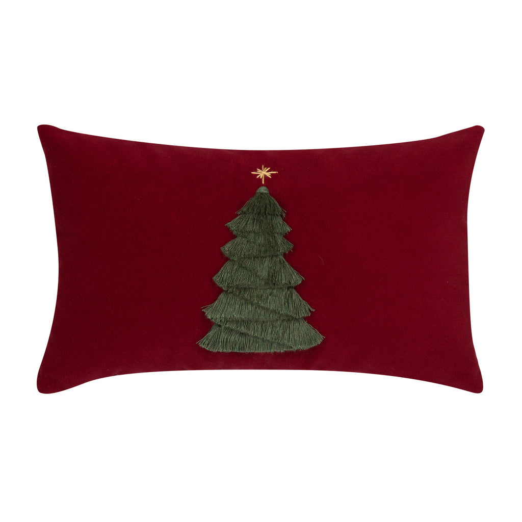 Elaine Smith Fraser Fir Ruby Lumbar Pillow