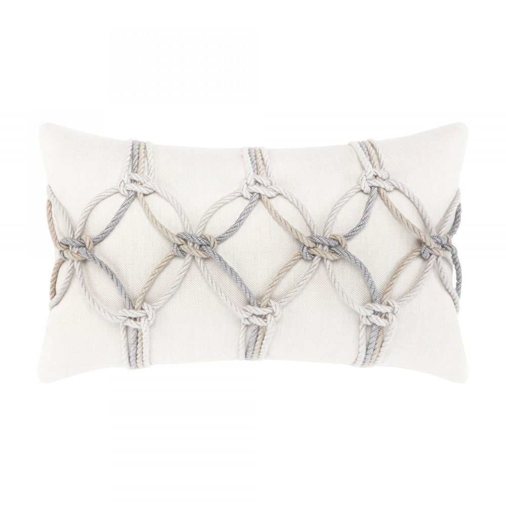 Elaine Smith Grigio Rope 12 x 20 Pillow