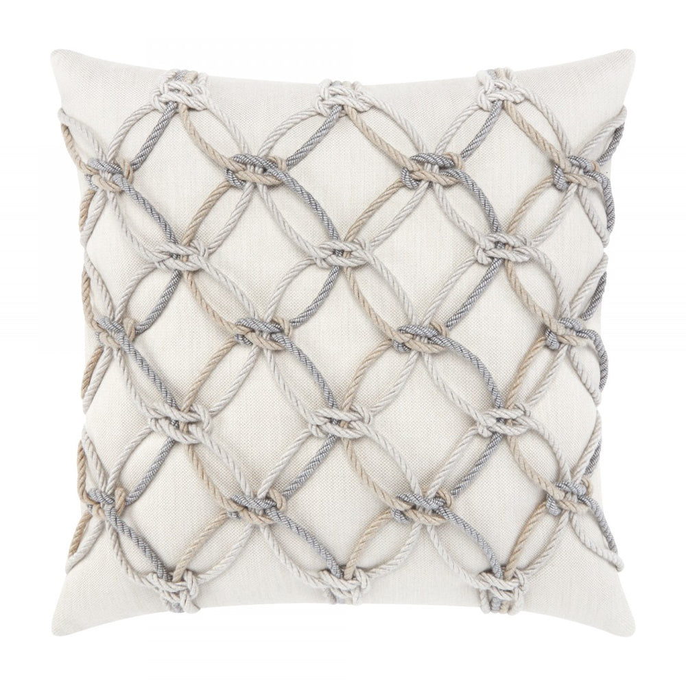 Elaine Smith Grigio Rope 20 Pillow