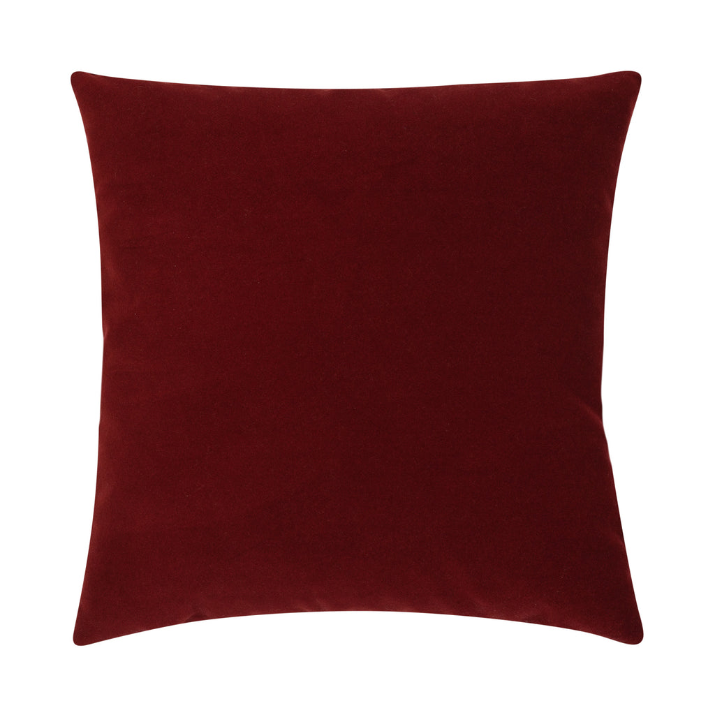 20" Square Elaine Smith Pillow Lush Velvet Claret