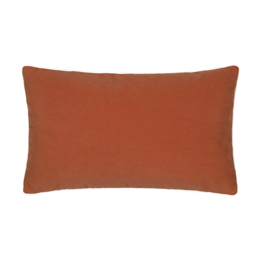 12" x 20" Elaine Smith Pillow  Lush Velvet Papaya Corded