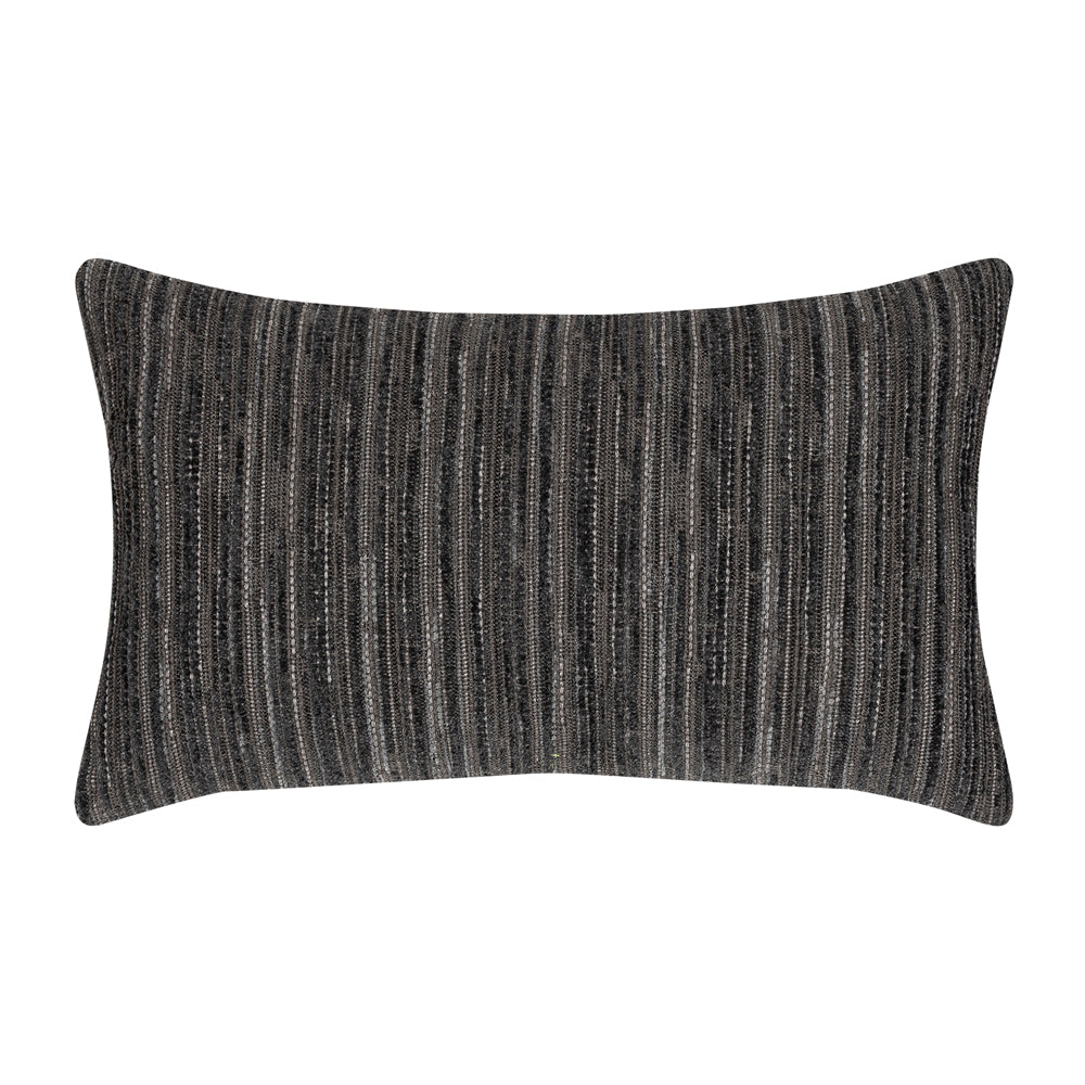 Elaine Smith Luxe Stripe Charcoal 12 x 20 Pillow