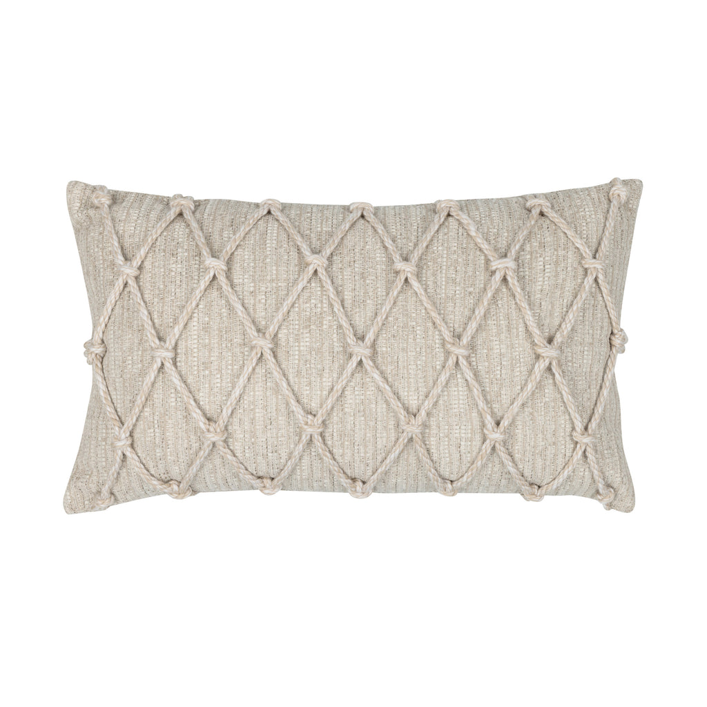 Elaine Smith Macrame Fawn Lumbar Pillow