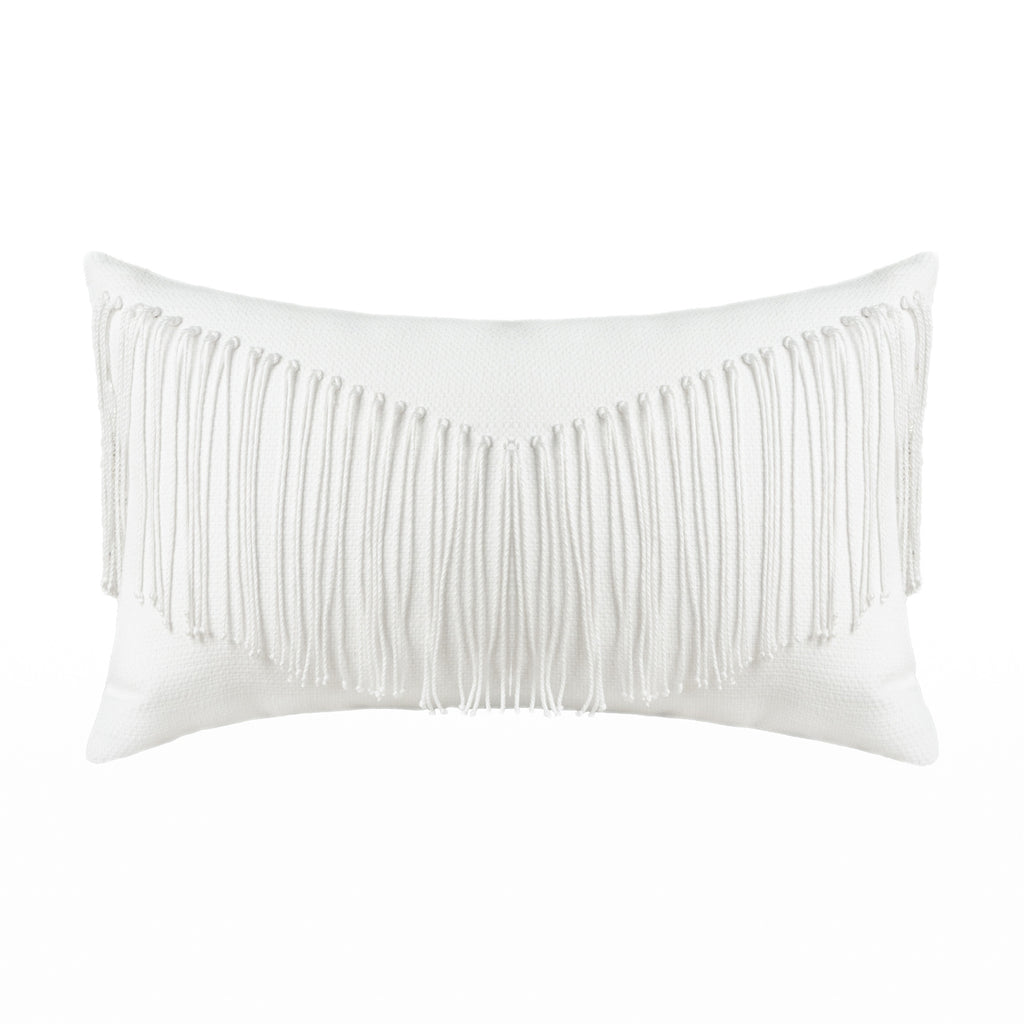 12" x 20" Elaine Smith Pillow Mane Blanc