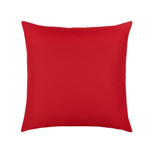 17" Square Elaine Smith Pillow  Canvas Logo Red