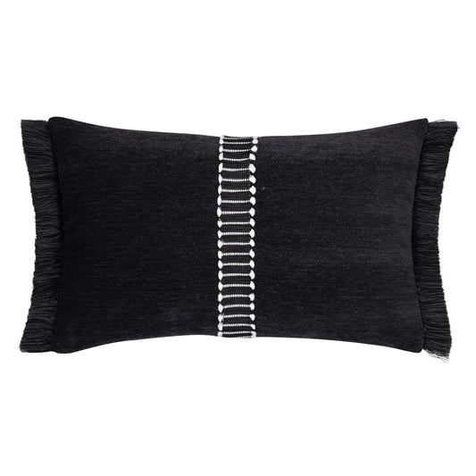 Elaine Smith Splendor Charcoal Lumbar Pillow