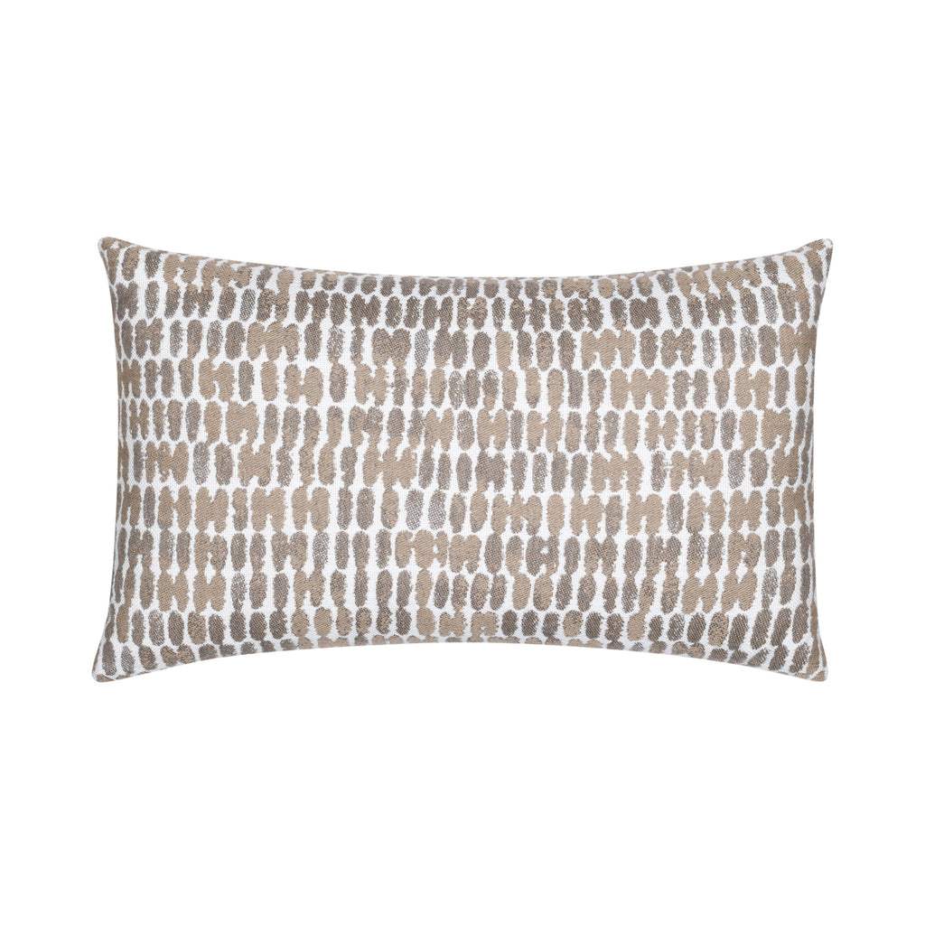 Elaine Smith Thumbprint Latte Lumbar Pillow