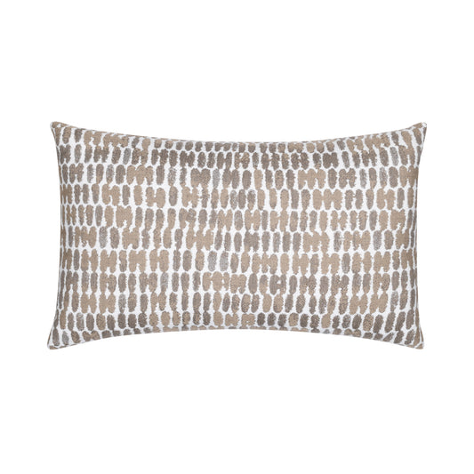 Elaine Smith Thumbprint Latte Lumbar Pillow