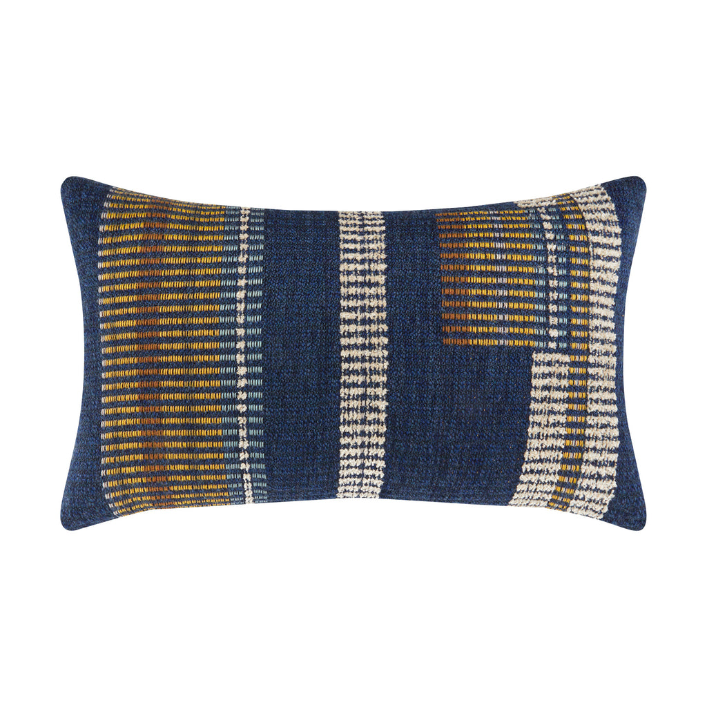 Elaine Smith Voyage Indigo Lumbar Pillow