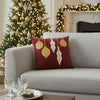 20" Square Elaine Smith Pillow Ornaments Ruby