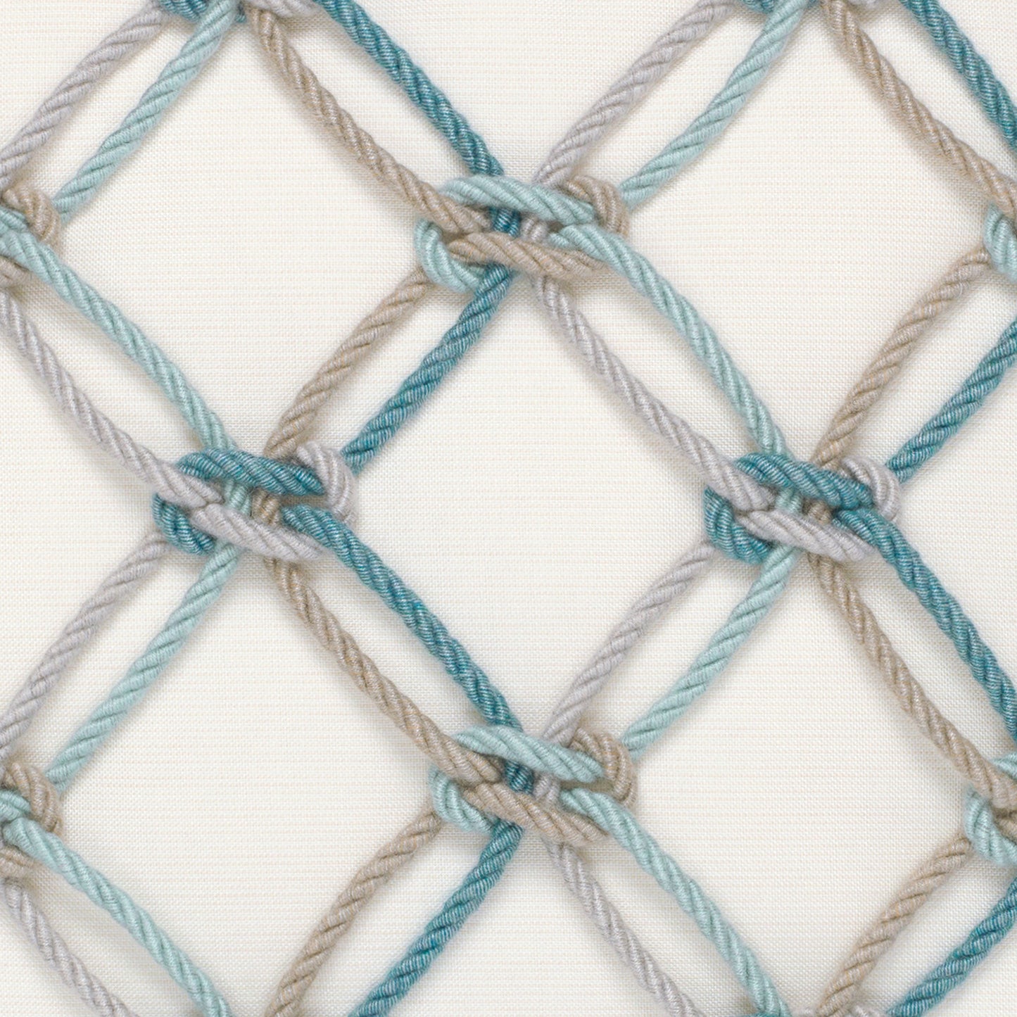 20" Square Elaine Smith Pillow  Aqua Rope, image 2