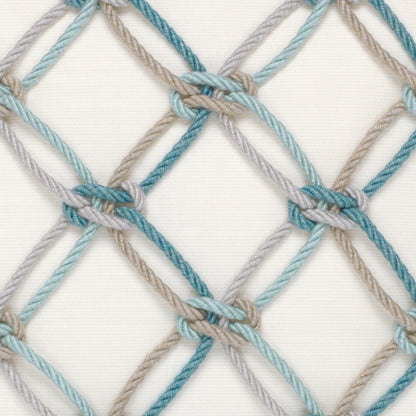
                  20" Square Elaine Smith Pillow  Aqua Rope - Image 2
                