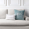 22" Square Elaine Smith Pillow Hibiscus Mist