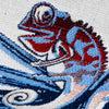 22" Square Elaine Smith Pillow  Chameleon Capri