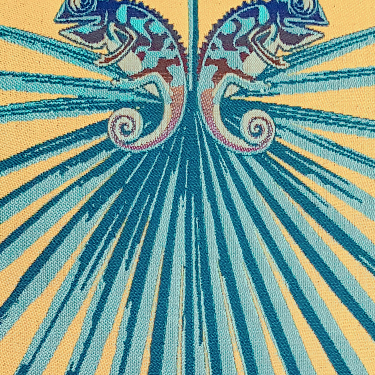 22" Square Elaine Smith Pillow  Chameleon Lagoon, image 2