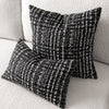 20" Square Elaine Smith Pillow Channel Noir