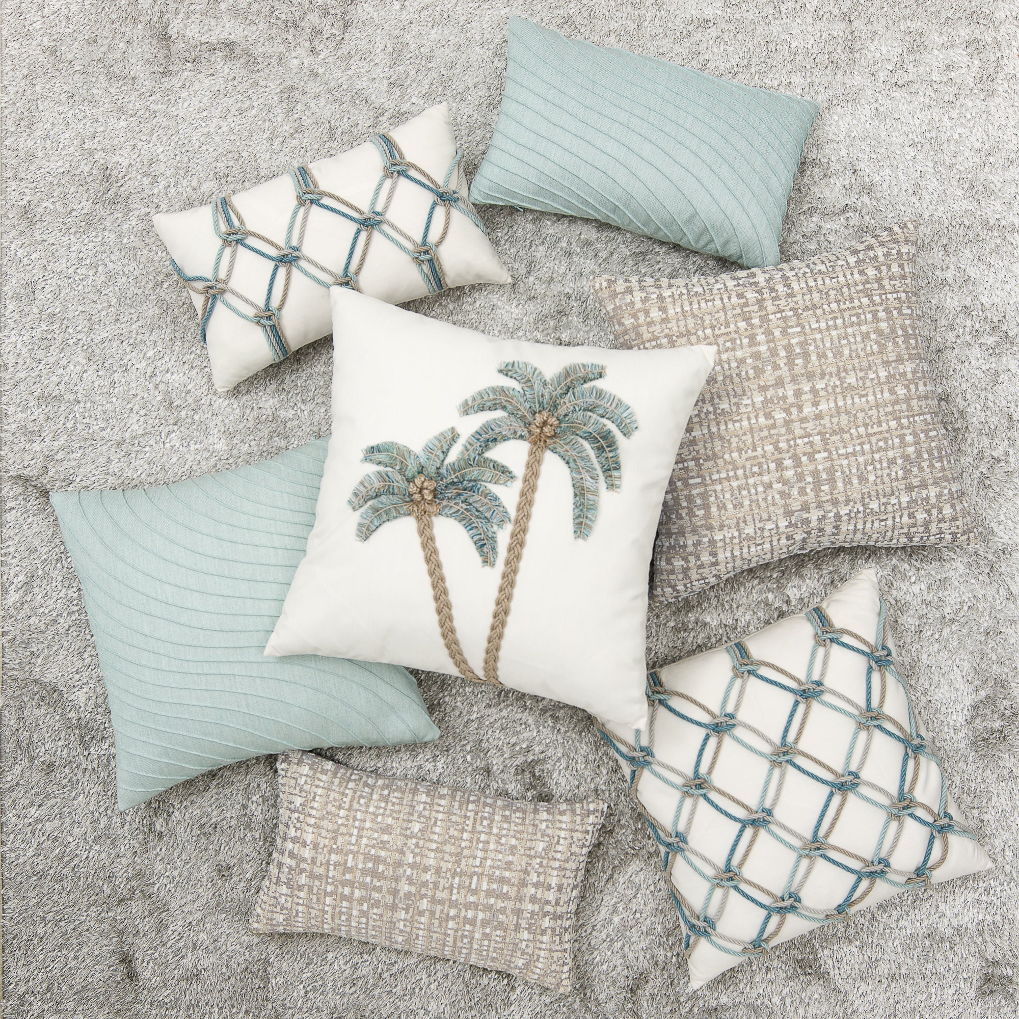 20" Square Elaine Smith Pillow  Tidal Glacier