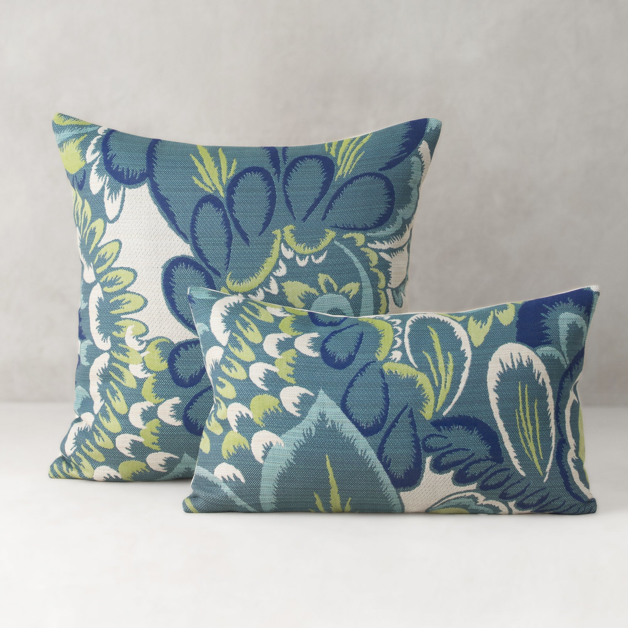 20" Square Elaine Smith Pillow  Floral Wave