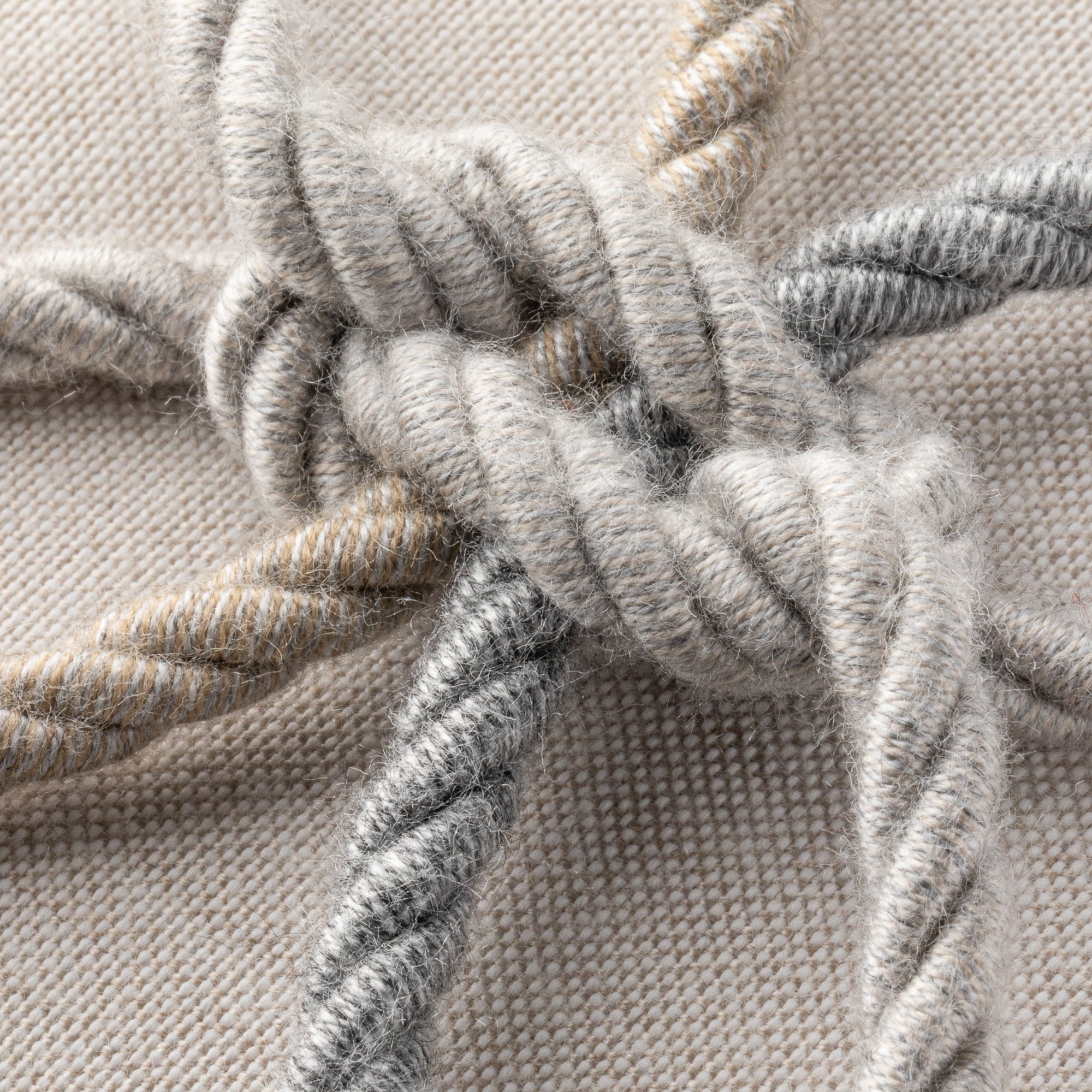12" x 20" Elaine Smith Pillow Grigio Rope