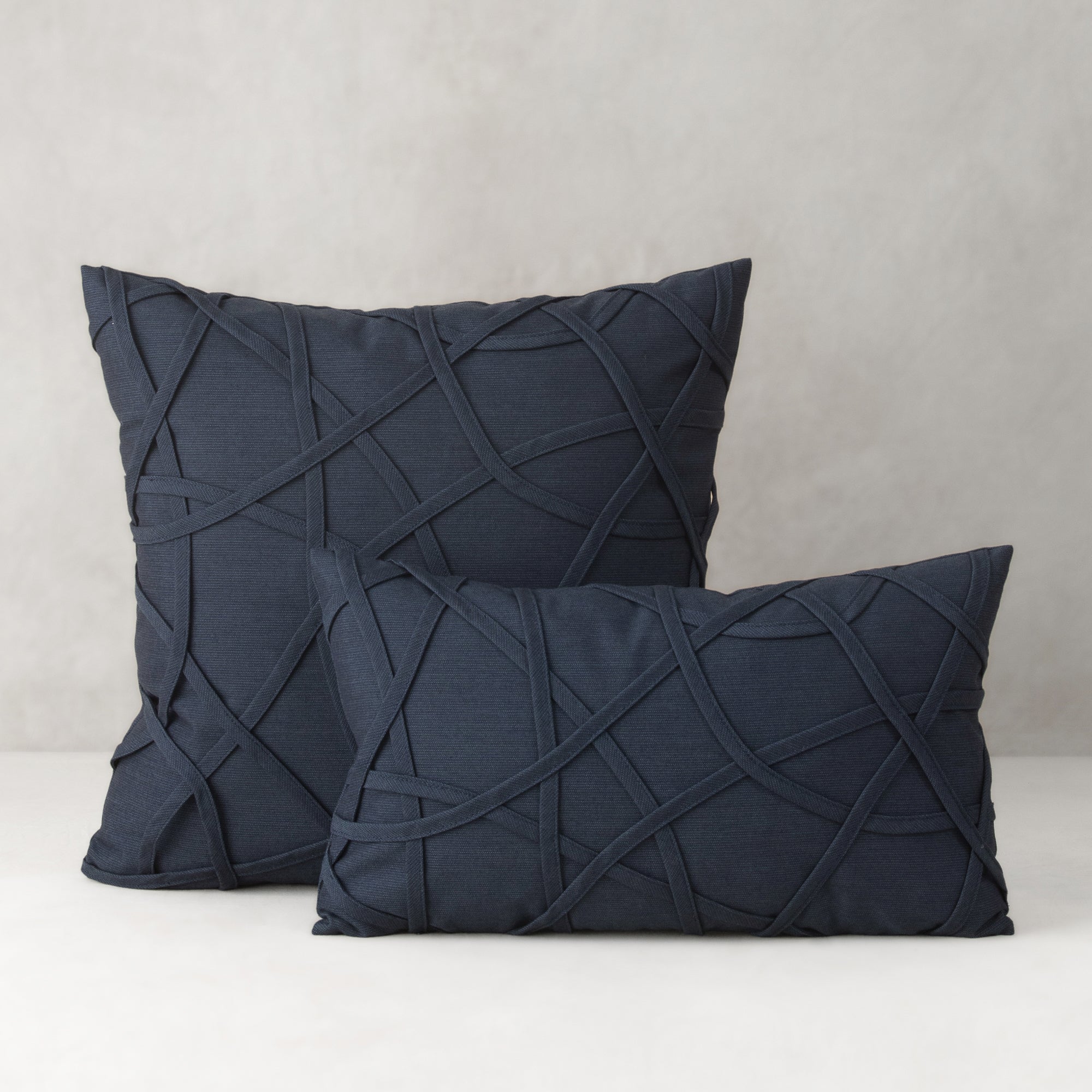 20" Square Elaine Smith Pillow Illusion Indigo