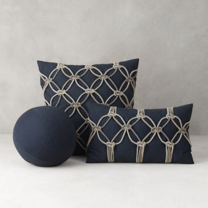 
                  12" Round Elaine Smith Orb Pillow Solid Indigo - Image 3
                