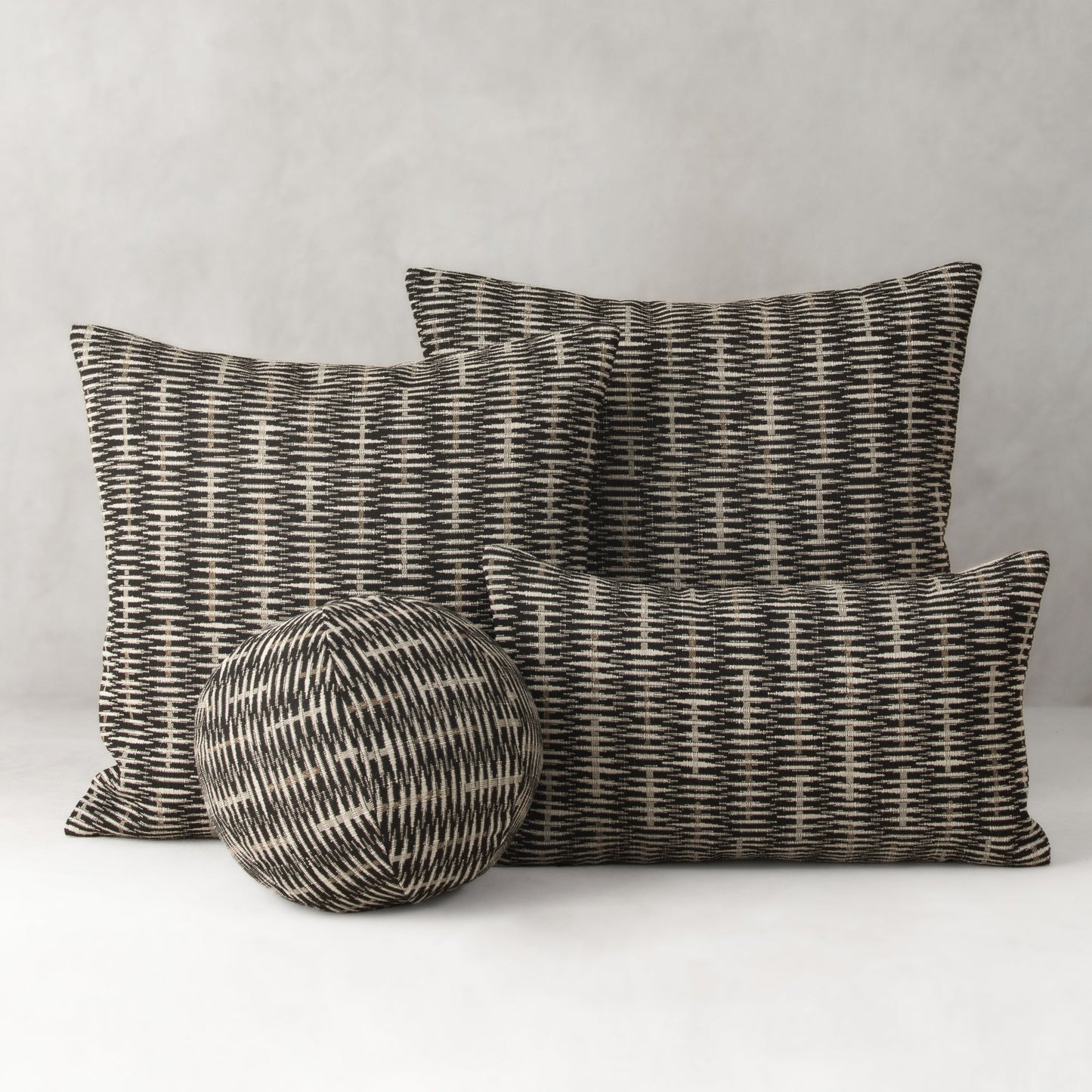 12" Round Elaine Smith Orb Pillow Intertwine Ebony, image 3