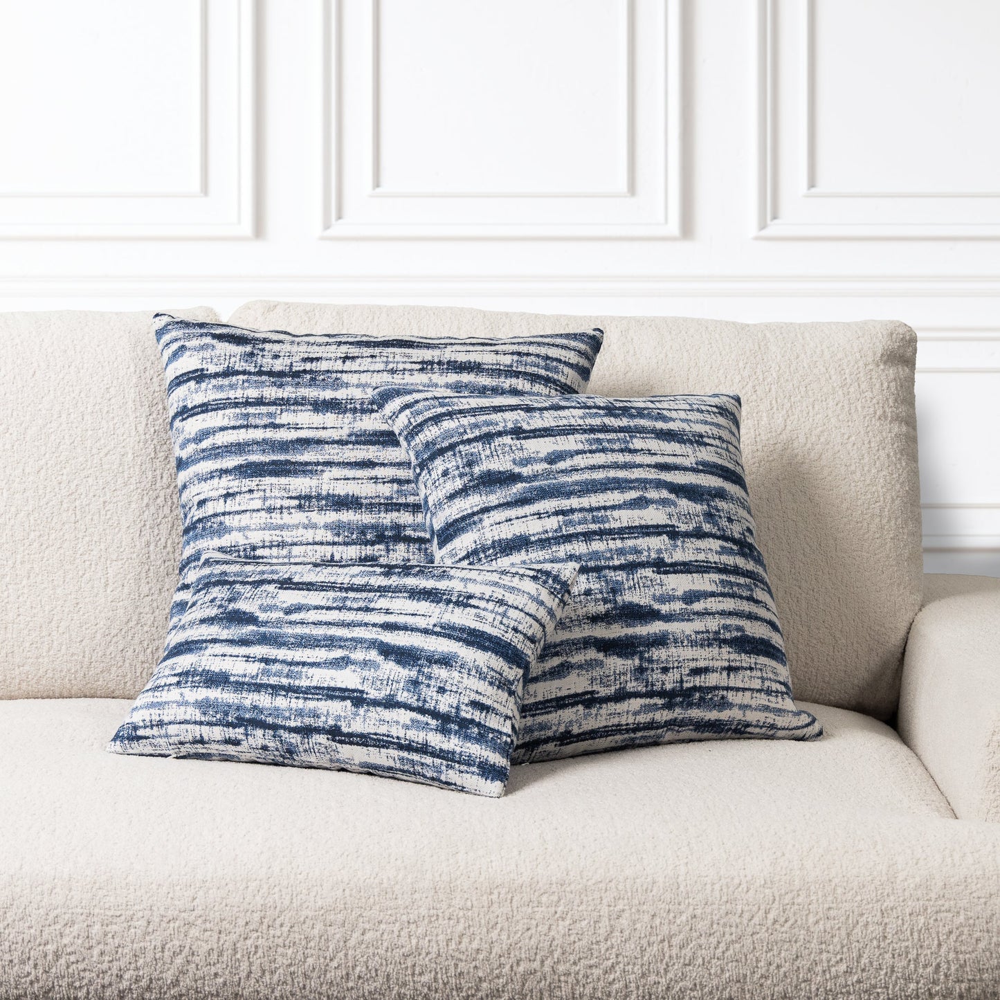 20" Square Elaine Smith Pillow  Linear Indigo, image 6