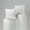 20" Square Elaine Smith Pillow Linear Luxe Oyster